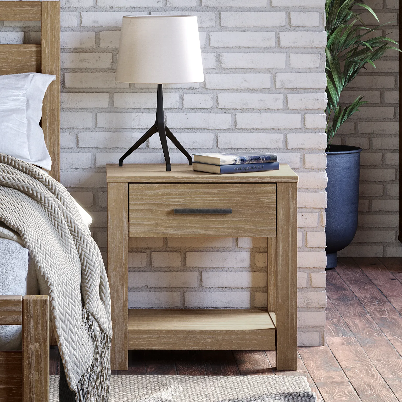 Loft One-Drawer Nightstand Set (Set of 2) - Image 14