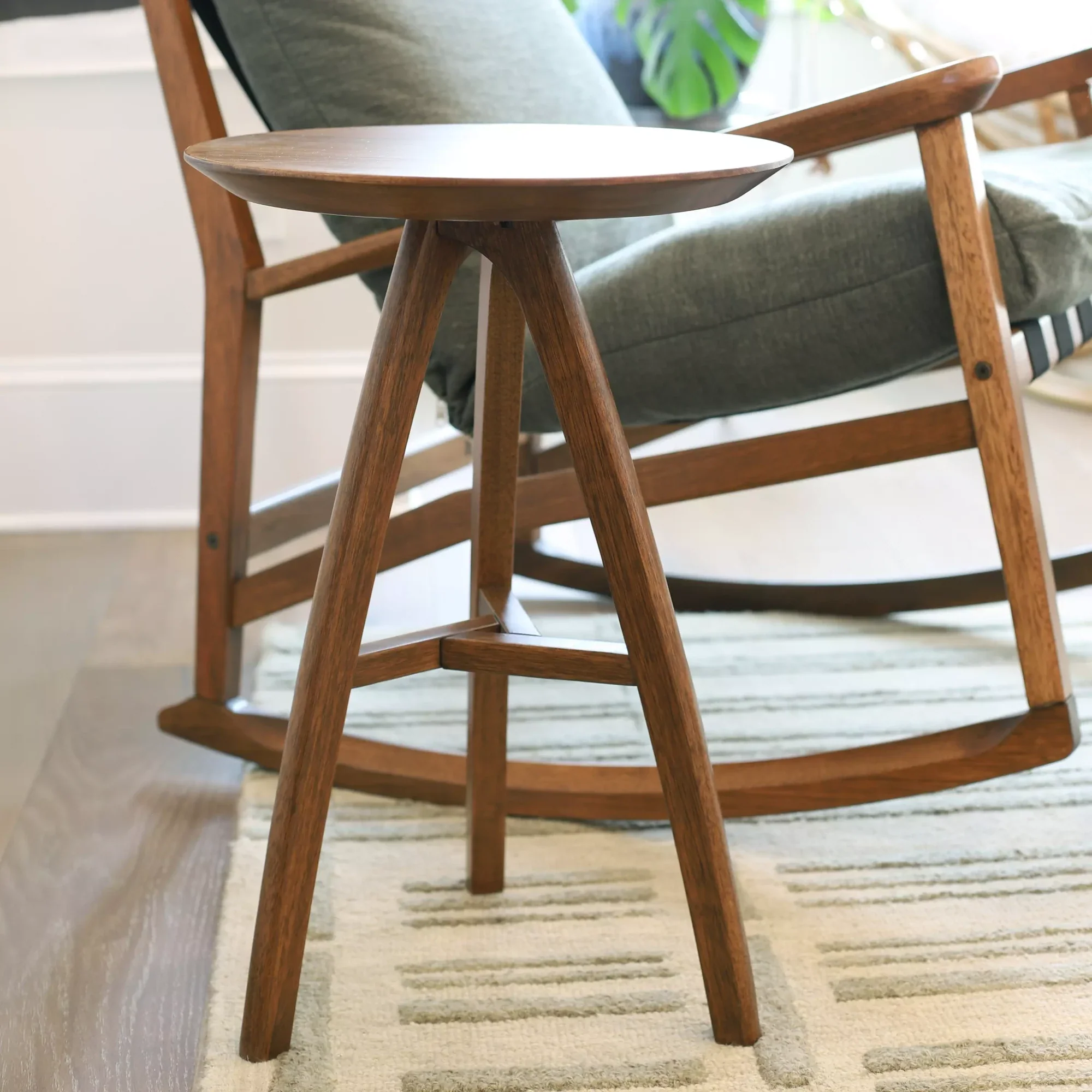 Mid Century Round End Table - Image 14