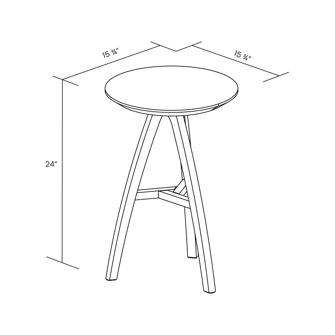 Mid Century Round End Table - Image 24