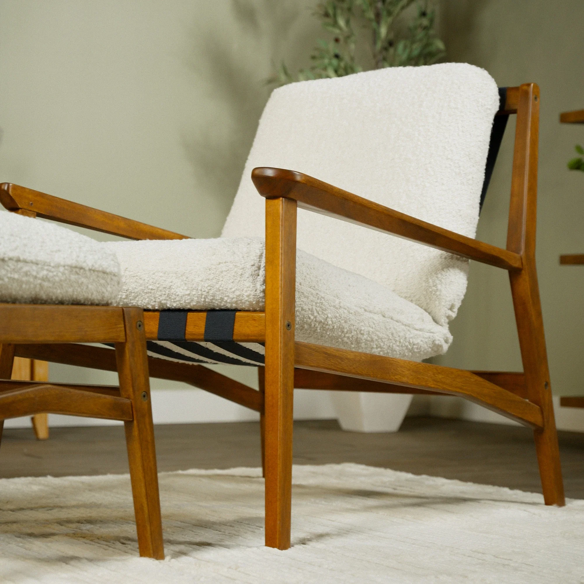 Mid Century Lounge Chair + Ottoman - Image 91