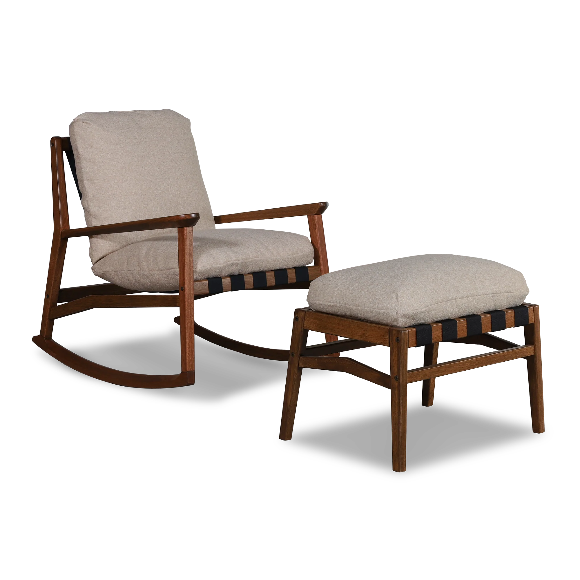 Mid Century Rocking Chair + Ottoman - Image 137