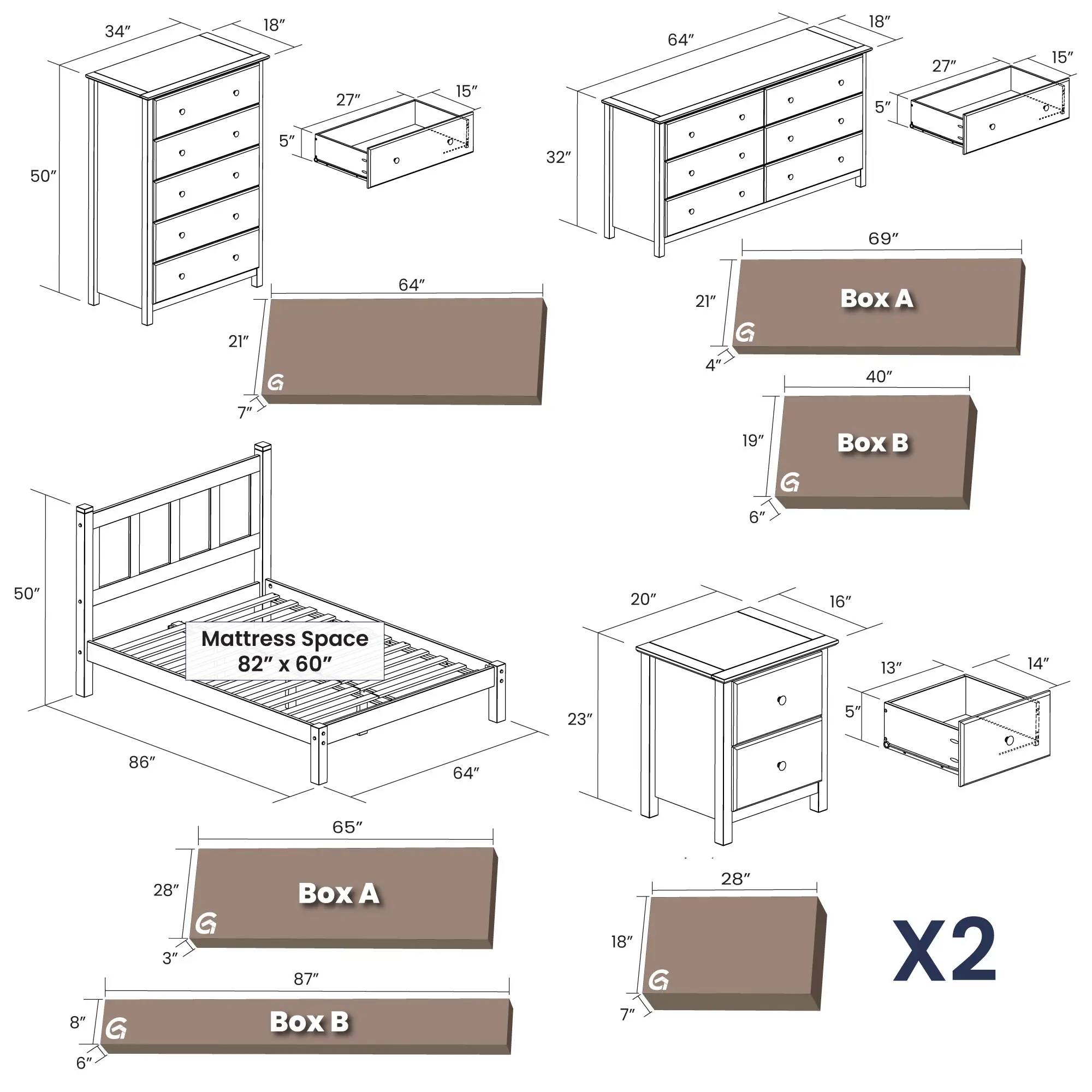 Shaker Bedroom Set (5-Piece) - Image 20